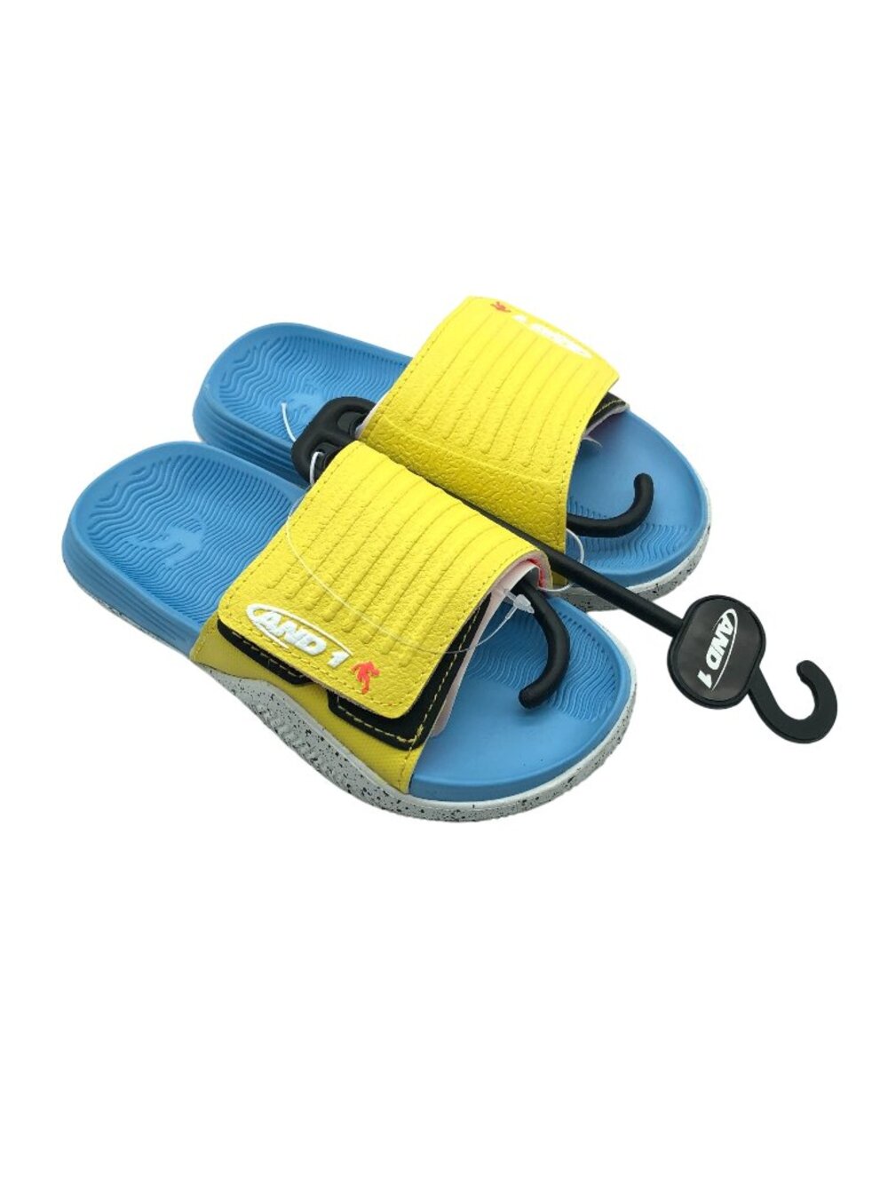 And1 Boys Sandals Slides Textured Yellow Blue 12